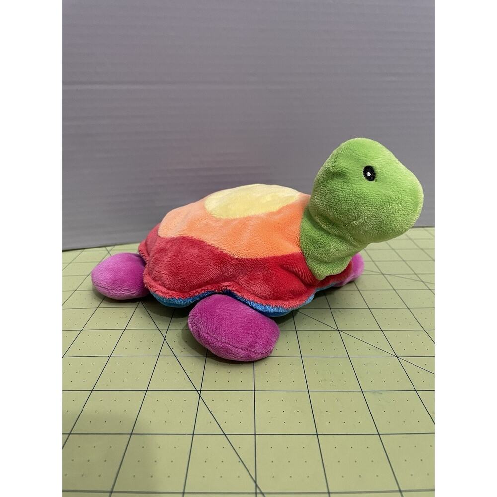 Baby Gund Turtle Rainbow Racer Plush Stuffed Toy 7" Primary # 320749